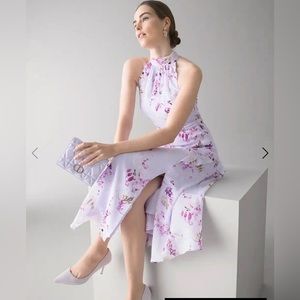 WHBM Ruffle Halter Midi Dress - NWT